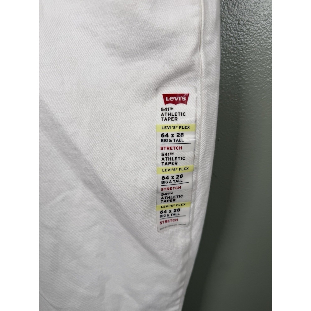 Levi's 541 Athletic Taper Jeans Mens 46x28 Big & Tall White Stretch NWT - Picture 5 of 12